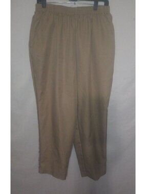 DonnKenny 22WP Tan Casual Dress Pants Workwear Trousers Petite
